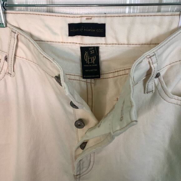 NWT House of Harlow 1960 Super High Rise Straight Jeans Stone Color Size 32" - Picture 3 of 10